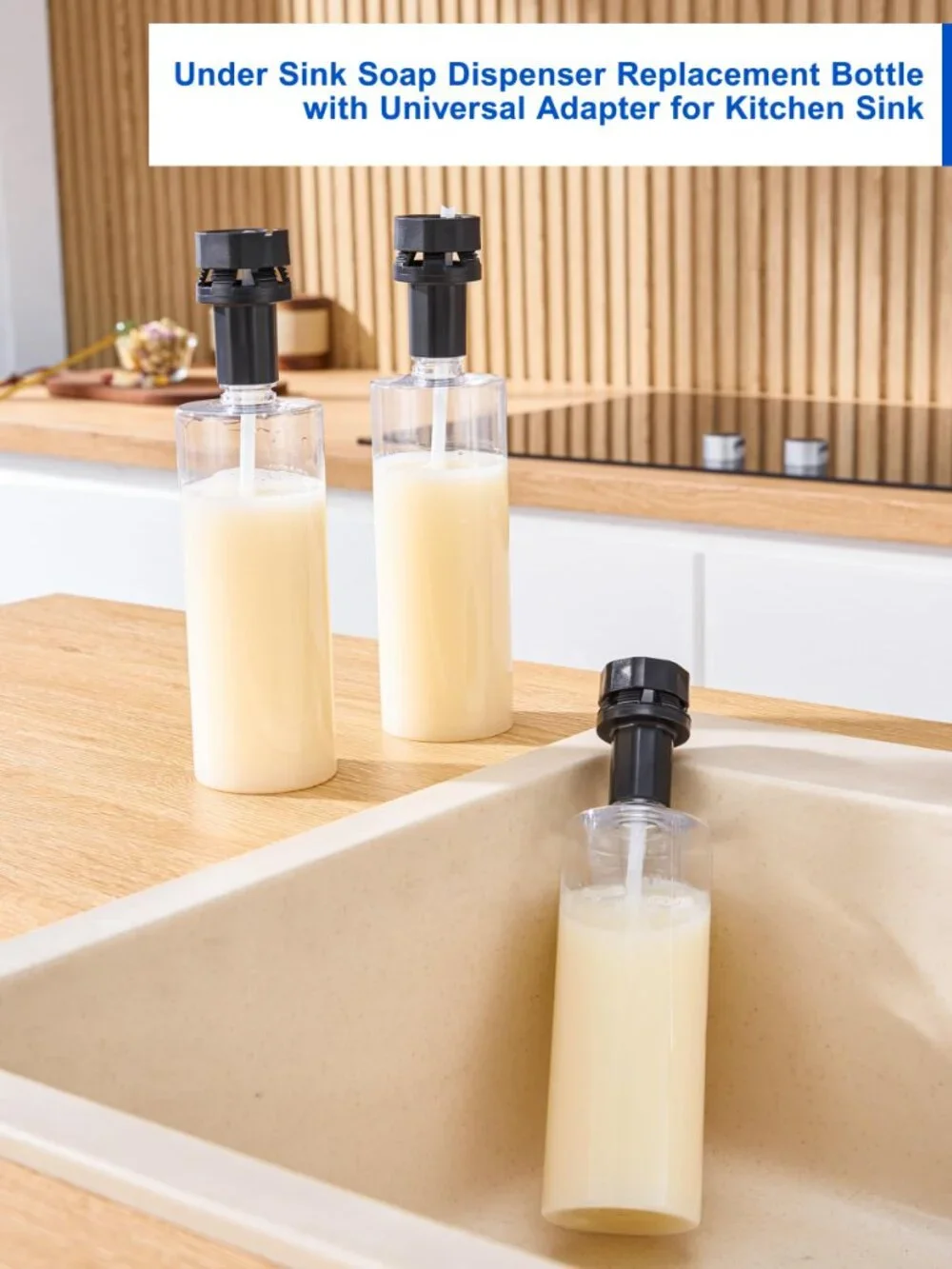 Updated Soap Dispenser Bottle for Kitchen Sink Replacement - 500ML/17oz Soap Bot